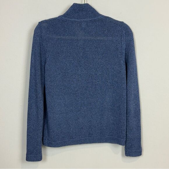 Belford Blue Full Zip Cardigan Sweater S - Picture 4 of 7